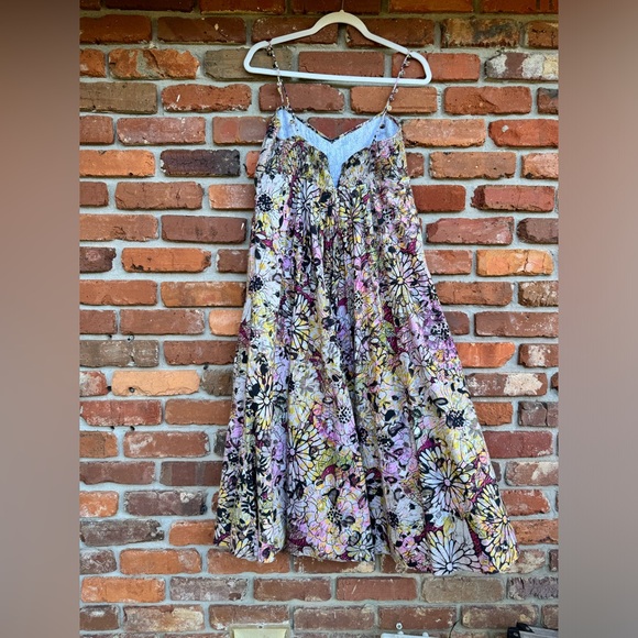 Geisha Designs Anthropologie Jessamyn Floral Printed Zip Up Midi Dress - Picture 5 of 12